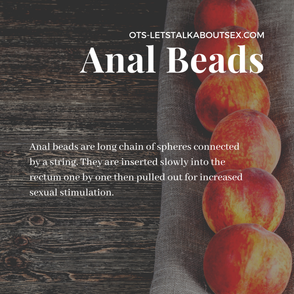 Informative graphic describing what anal beads are.